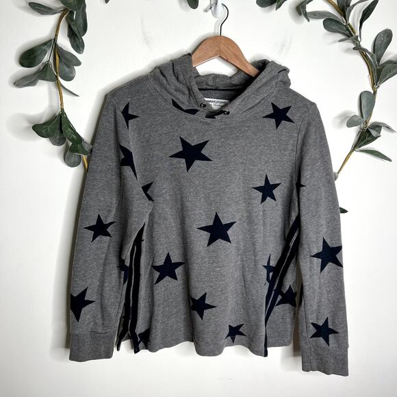 Gray Sweatshirt with Dark Blue Stars LAST CALL - Picture 1 of 4